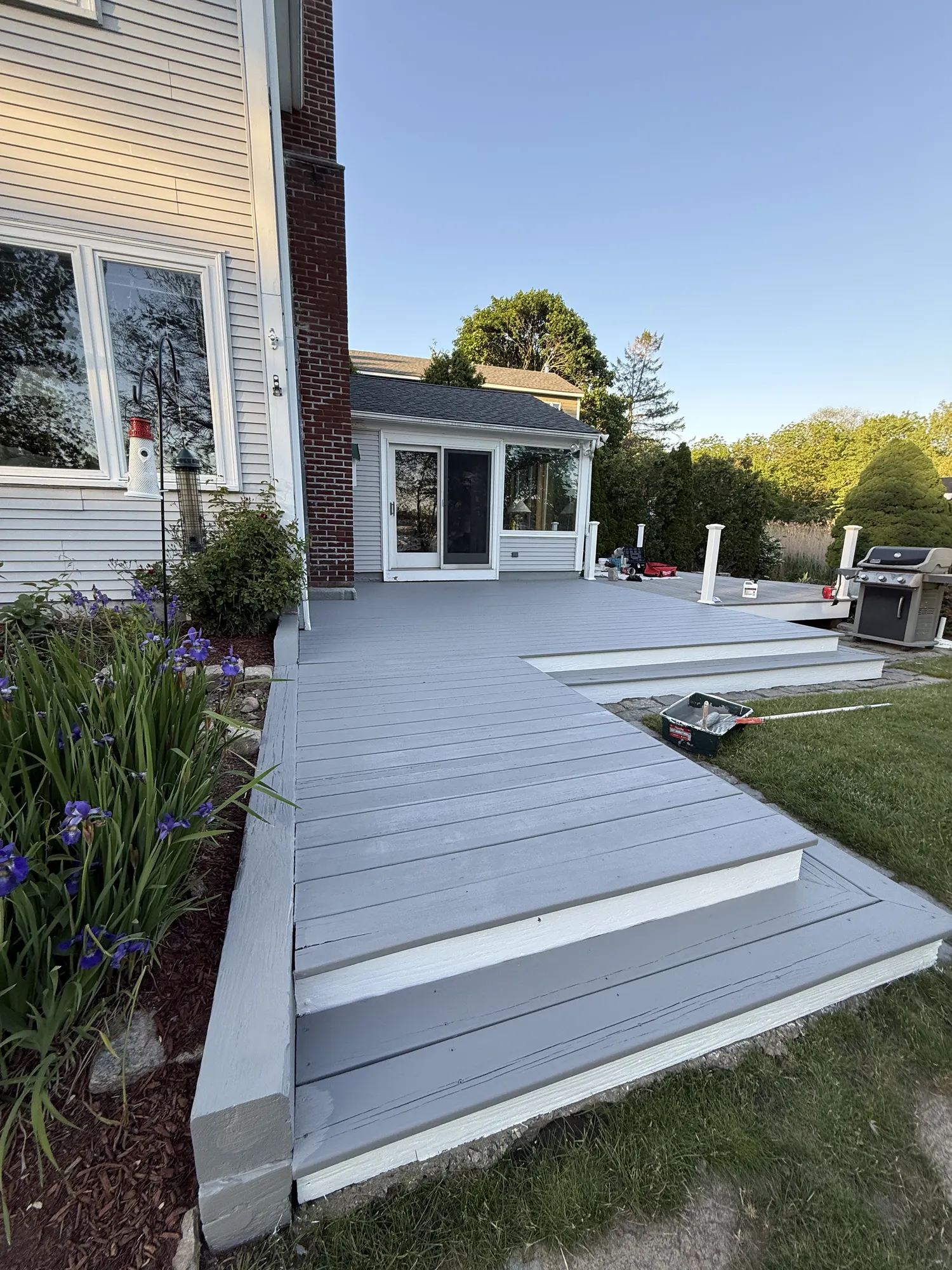 Restored deck with an even neutral finish from the Proper Paint project gallery